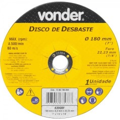 Disco de desbaste 180 x 6,4 x 22,23 mm 