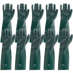 Kit 5 pares de luva de pvc �spera com forro 46 cm - PAV 0046