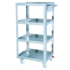 Carrinho para ferramentas aberto em inox c 4 prateleiras