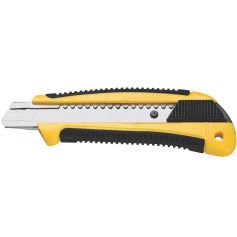 Estilete largo 18 mm emborrachado trava deslizante