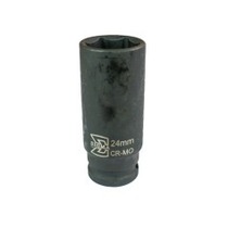 Soquete sextavado de impacto longo 24 mm encaixe 1/2