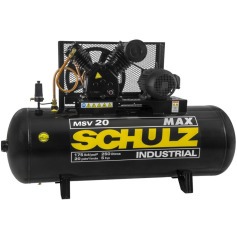 Compressor de ar 20 p�s 250L 5 hp 175 libras Trif�sico - Max MSV 20/250