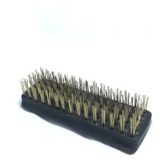 Escova de a�o latonado manual com 6 fileiras sem cabo - 0.2025