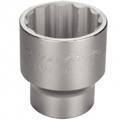 Soquete estriado em a�o cromo van�dio 46 mm encaixe 3/4