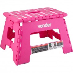 Banqueta pl�stica dobr�vel rosa 220 mm