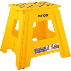 Banqueta pl�stica dobr�vel amarela 360 mm