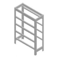 Estante met�lica para 12 gavetas n� 5 - EF12/5