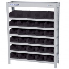 Estante met�lica com 30 gavetas n� 3 preta - EP30/3P