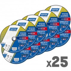 Kit 25 Discos de corte para metal 7 x 1/8 x 7/8