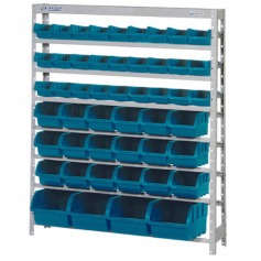 Estante met�lica com 49 gavetas azul medidas diversas - EM49A