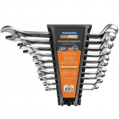 Jogo de chave combinadas 6 a 22 mm  10 pe�as em a�o cromo van�dio