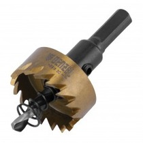 Serra copo para metal 30 mm revestimento em Nitreto de Titânio com suporte Serra copo para metal 30 mm revestimento em Nitreto de Titânio com suporte