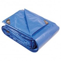 Lona reforçada de polietileno azul 12 m x 4 m Lona reforçada de polietileno azul 12 m x 4 m