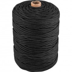 Corda multifilamento 6,0 mm cor preta rolo com 191 m