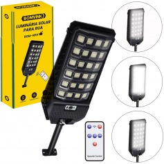 Lumin�ria solar led com sensor de movimento 6600mAh  - BOM-4214