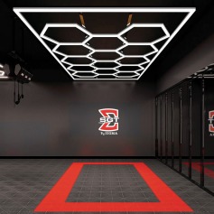 Lumin�ria colm�ia hexagonal em Led com 14 c�lulas CRI>90