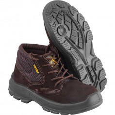 Botina em couro nobuck com cadar�o sem biqueira