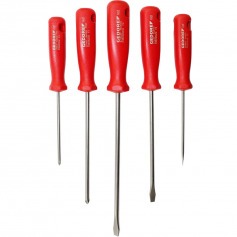 Jogo de chaves de fenda e phillips com 5 pe�as a�o cromo van�dio - R38001005