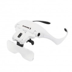 Óculos Com Lupa de Cabeça e Luz LED - BOM-7460 Óculos Com Lupa de Cabeça e Luz LED - BOM-7460