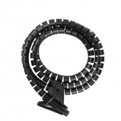 Organizador de Cabos 3 m 22 mm Preto - BOM-5540