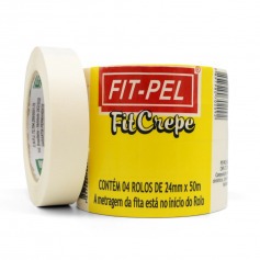 Fita crepe adesiva 24 mm x 50 metros com 4 pe�as  - 10402104