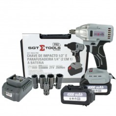 Chave de impacto a bateria 21V 4Ah 1/2
