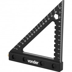 Esquadro tri�ngular de alum�nio para carpintaria 120 mm