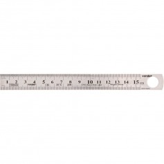 Escala m�trica em a�o inoxid�vel 150 mm