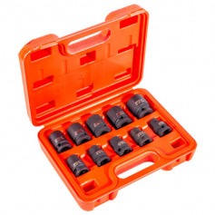Jogo de soquete de impacto sextavado 10 a 24 mm encaixe 1/2