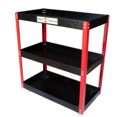 Carrinho para ferramentas aberto com 3 bandejas