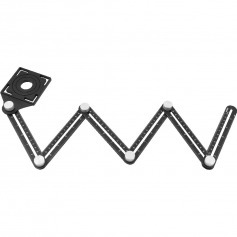 Esquadro em alum�nio ajust�vel com 6 r�guas de 12 cm