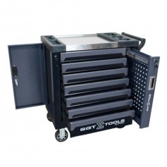 Carrinho para ferramentas com 7 gavetas e porta lateral