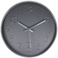 Rel�gio de parede 30 cm com acabamento cromado - YR12SLV