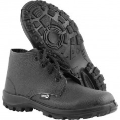 Botina monodensidade couro com cadar�o biqueira de a�o - BCN 0041