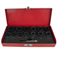 Jogo de extratores de parafusos e porca danificadas 10 a 27 mm 14 pe�as