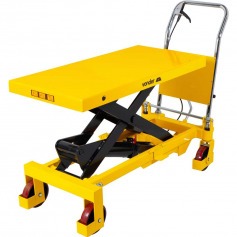 Mesa hidr�ulica pantogr�fica capacidade 1000kg com roda de PU - MPP 1000