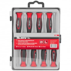 Jogo de chave de precis�o fenda/phillips e hexalobular com 8 pe�as - 115899