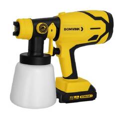 Pistola de pintura pulverizadora a bateria 21V com 2 baterias - BOM-9770