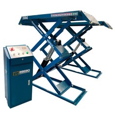 Elevador automotivo hidr�ulico pantogr�fico 3,5 T de sobrepor monof�sico azul - REPSI35