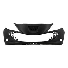 Para-choque Peugeot 207 Hatch/Sedan/Sw/Hoggar 2010 a 2015 dianteiro preto liso com furo para farol - 10010 Para-choque Peugeot 207 Hatch/Sedan/Sw/Hoggar 2010 a 2015 dianteiro preto liso com furo para farol - 10010