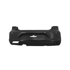 Para-choque Fox Highline 2015 a 2021 traseiro preto liso com furo para sensor - 6527-E