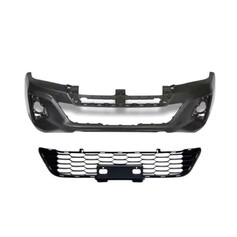 Para-choque Hilux 2018 a 2020 dianteiro preto liso com grade - 7034
