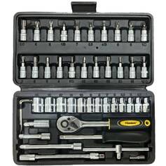 Jogo de soquete sextavado 4 a 14 mm encaixe 1/4