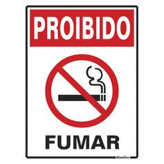 Placa sinalizadora em poliestireno Proibido Fumar - 220AB