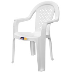 Cadeira pl�stica com bra�os - Jacarecica