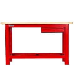 Bancada aberta 1500 x 600 mm com 1 gaveta tampo de madeira pinus - RLL-200