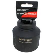 Soquete sextavado de impacto longo 72 mm encaixe 1 Soquete sextavado de impacto longo 72 mm encaixe 1
