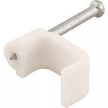 Grampo pl�stico chato para fios 6 mm� com 100 pe�as