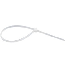 Abraçadeira de nylon branca 2,5 x 140 mm com 100 peças Abraçadeira de nylon branca 2,5 x 140 mm com 100 peças