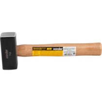Marreta quadrada 1 kg com cabo em madeira Marreta quadrada 1 kg com cabo em madeira